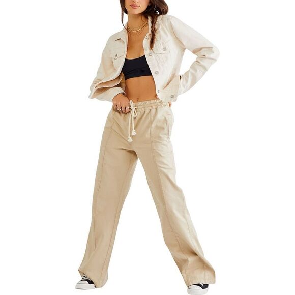 NWT Free People We The Free Women's Rumors Denim Jacket Ivory Size XS - Picture 5 of 8